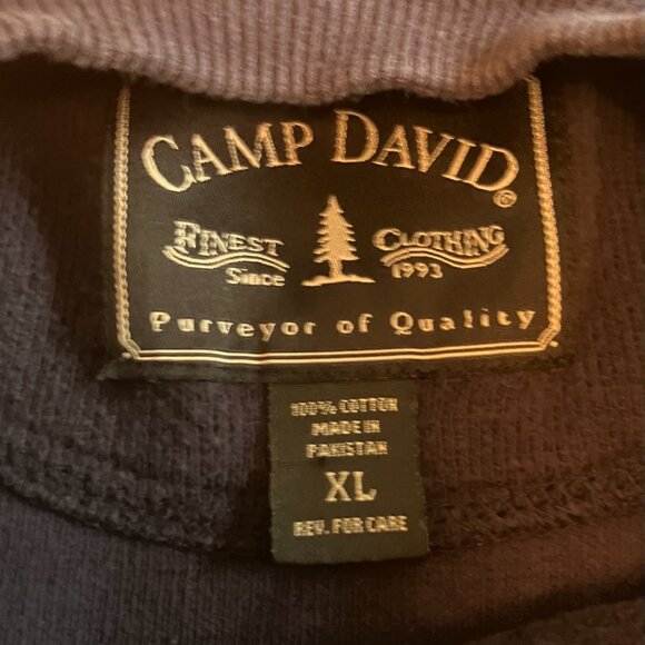 Vintage XL Camp David Sportswear Navy Pullover "Nantucket USA" - Picture 3 of 10
